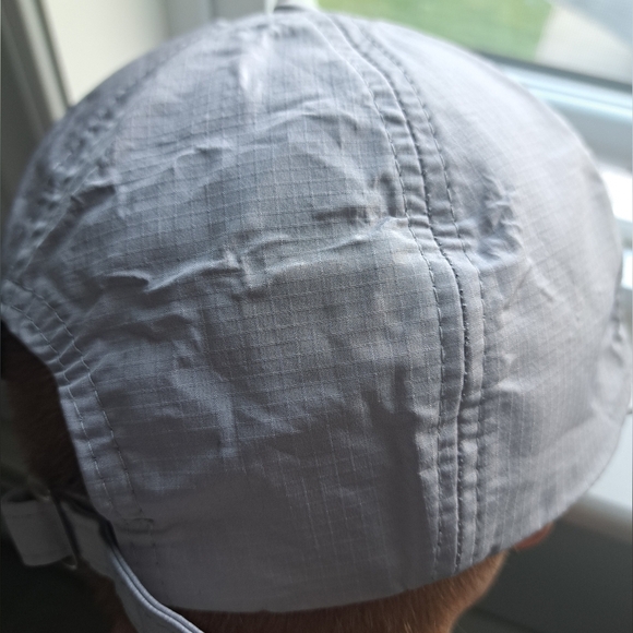 ZARA SHAQ light grey baseball cap hat quilted front slide adjustable back Medium - Picture 8 of 8